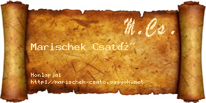 Marischek Csató névjegykártya